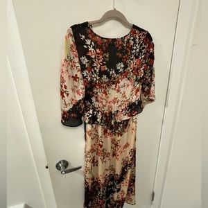 Zara floral midi dress (size XS)